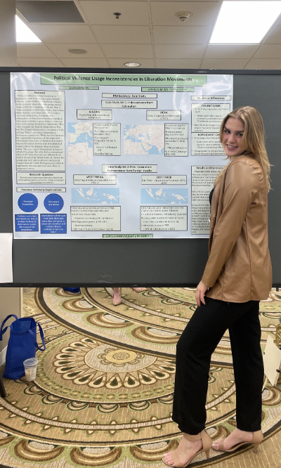 Julia Lemmon presenting research at conference